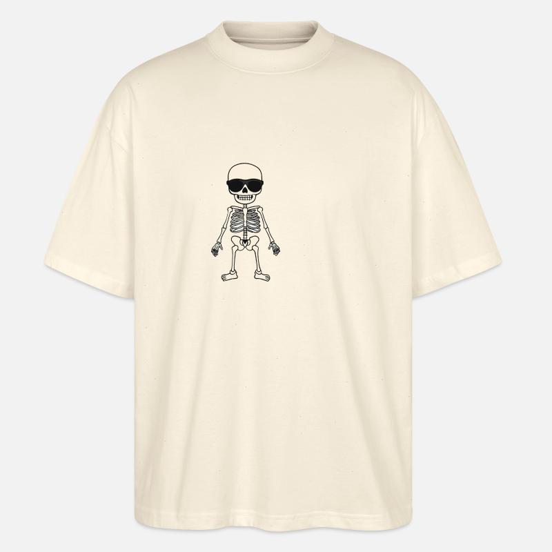 Skelett Comic Halloween Cool - Stanley/Stella Oversized Unisex Bio T-Shirt Blaster 2.0 - Natur
