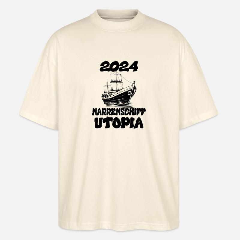 Narrenschiff Utopi, 2024 - Stanley/Stella Oversized Unisex Bio T-Shirt Blaster 2.0 - Natur