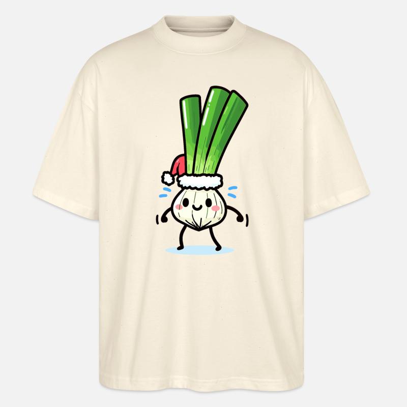 Saint-Nicolas mignon oignon de printemps - T-shirt bio Blaster 2.0 coupe oversize Stanley/Stella Unisexe - écru doux