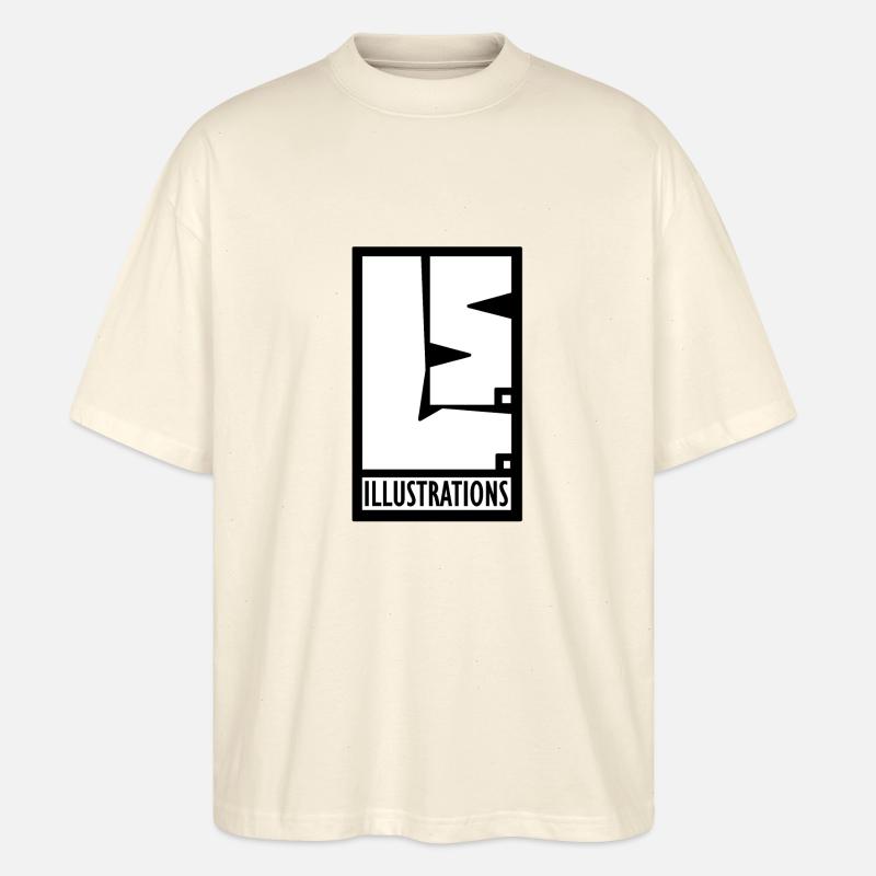 L.S.ILLUSTRATIONS LOGO - Stanley/Stella Oversized Unisex Bio T-Shirt Blaster 2.0 - Natur