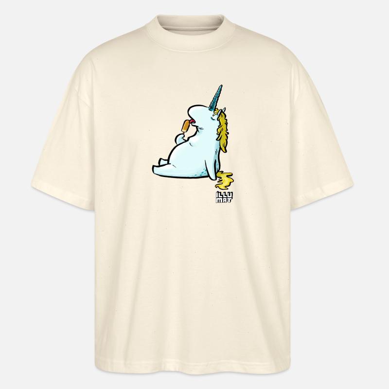 Eis Einhorn - Stanley/Stella Oversized Unisex Bio T-Shirt Blaster 2.0 - Natur