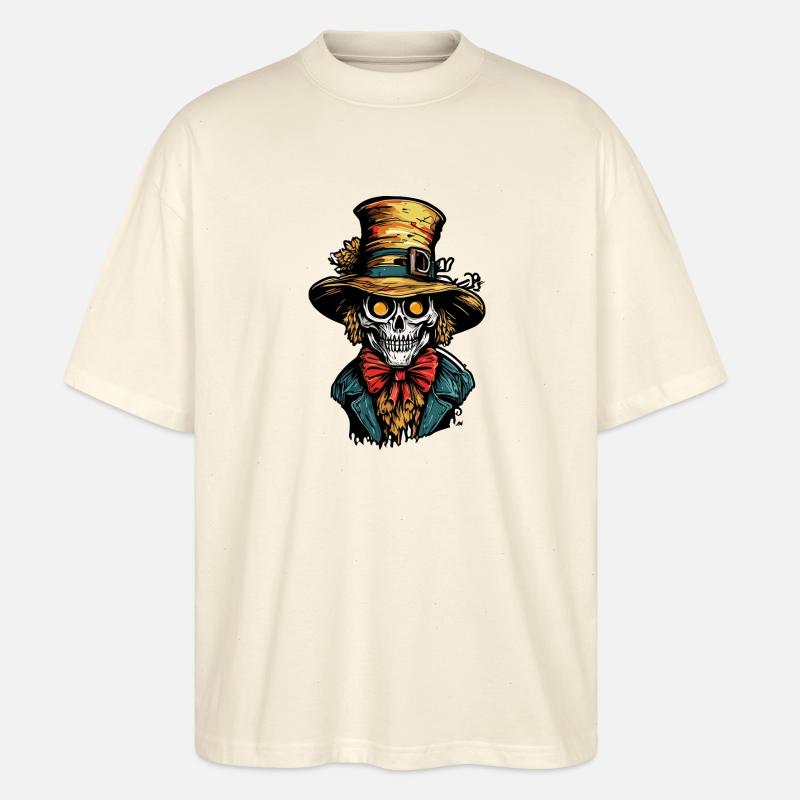 Vogelscheuche / Erntehelfer / Maisfeld / Feld - Stanley/Stella Oversized Unisex Bio T-Shirt Blaster 2.0 - Natur
