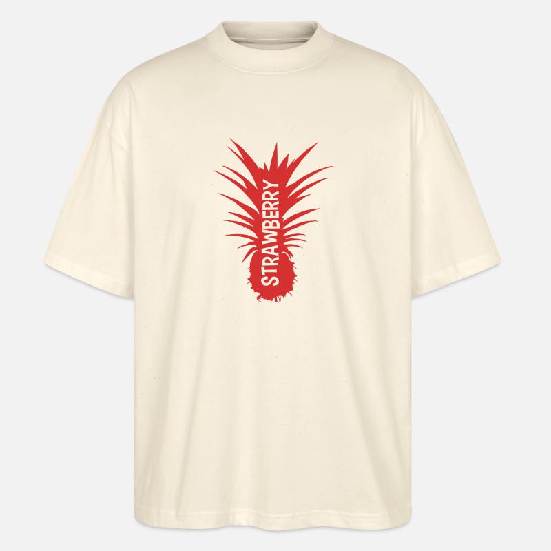 ErdbeereAnanas red cut - Stanley/Stella Oversized Unisex Bio T-Shirt Blaster 2.0 - Natur