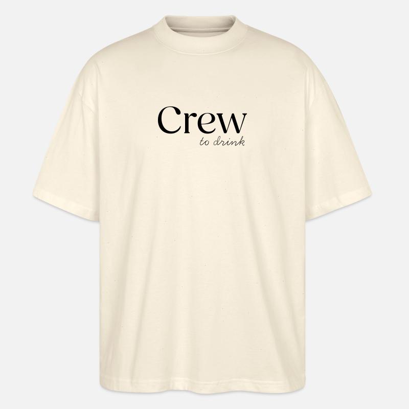 Crew to drink - Stanley/Stella Oversized Unisex Bio T-Shirt Blaster 2.0 - Natur