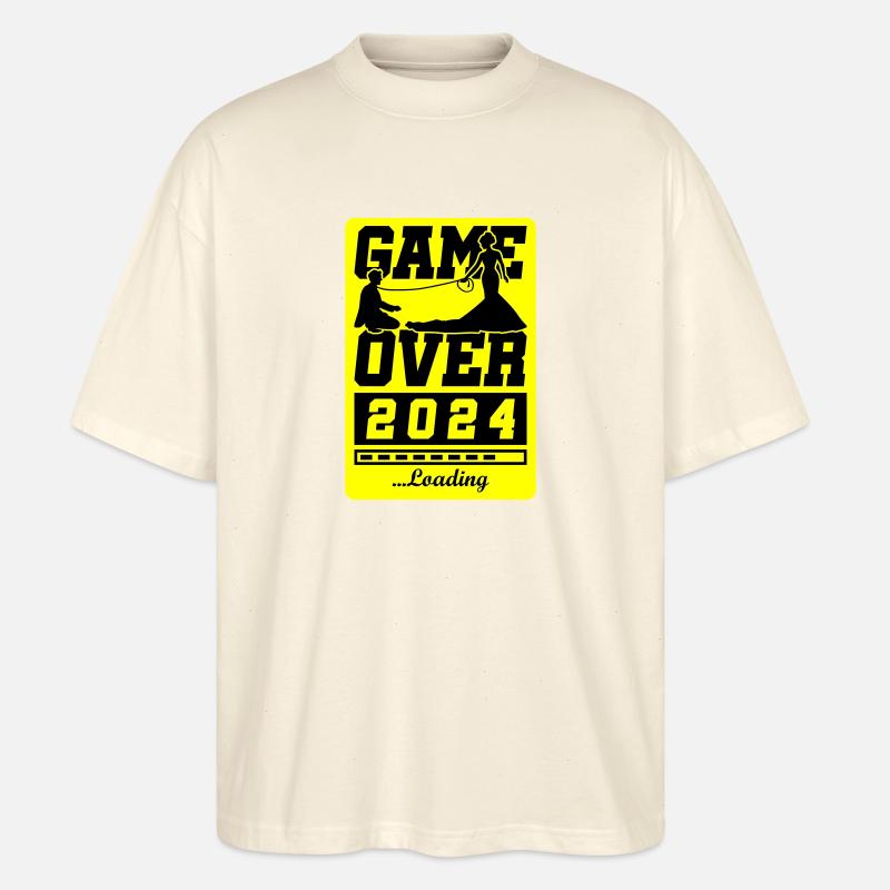 Hochzeit Loading 2024 Game Over - Stanley/Stella Oversized Unisex Bio T-Shirt Blaster 2.0 - Natur