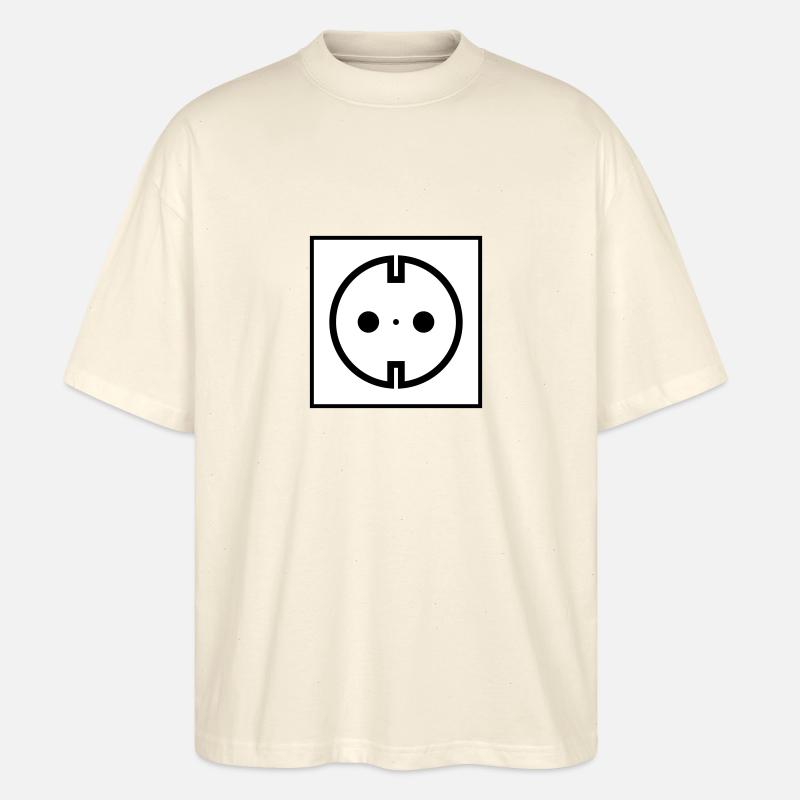 Steckdose Strom - Stanley/Stella Oversized Unisex Bio T-Shirt Blaster 2.0 - Natur