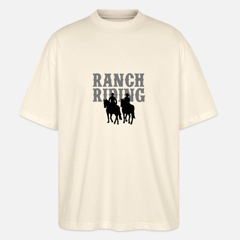 Ranch Riding 2C - Farbwechsel - Stanley/Stella Oversized Unisex Bio T-Shirt Blaster 2.0 - Natur