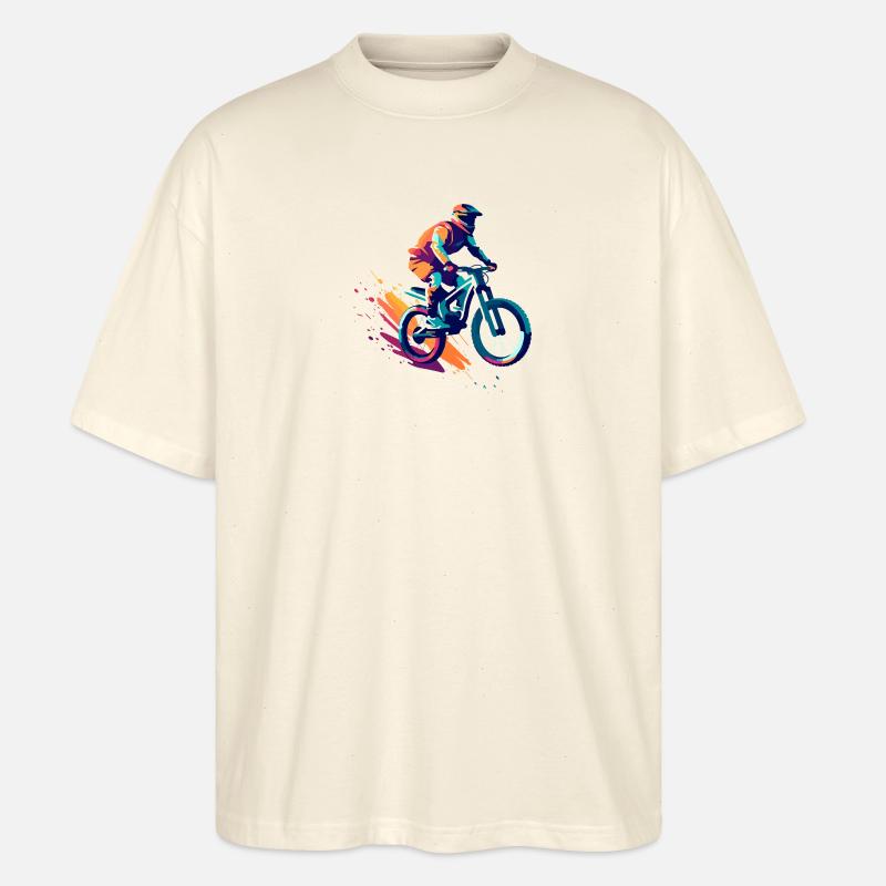 Conception de VTT - T-shirt bio Blaster 2.0 coupe oversize Stanley/Stella Unisexe - écru doux