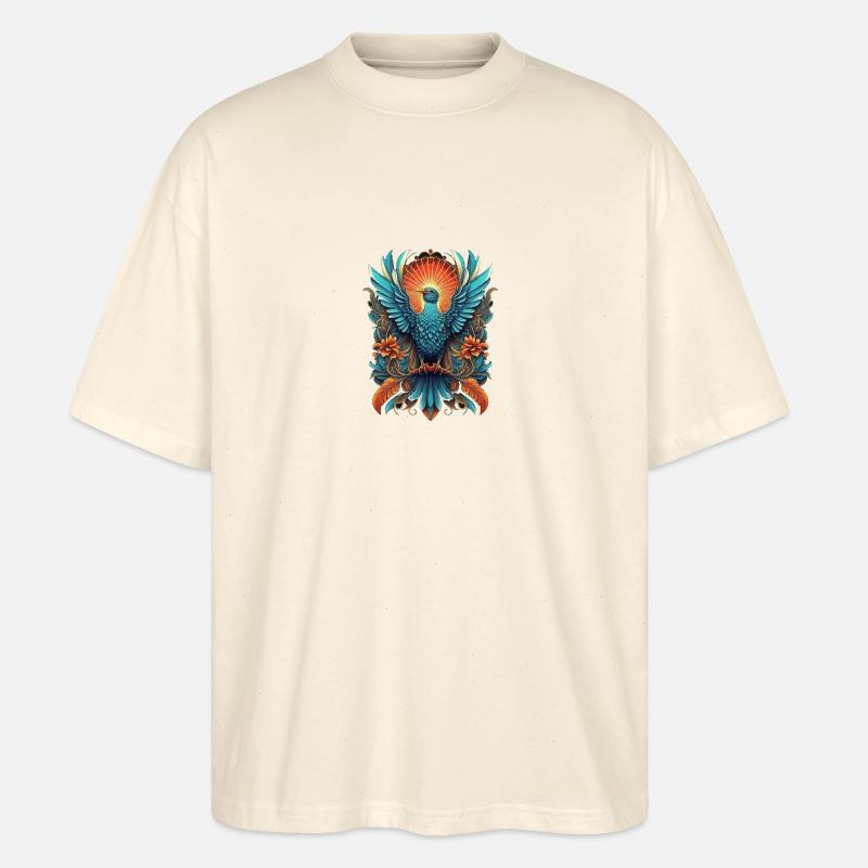 Bunter Paradiesvogel - Stanley/Stella Oversized Unisex Bio T-Shirt Blaster 2.0 - Natur