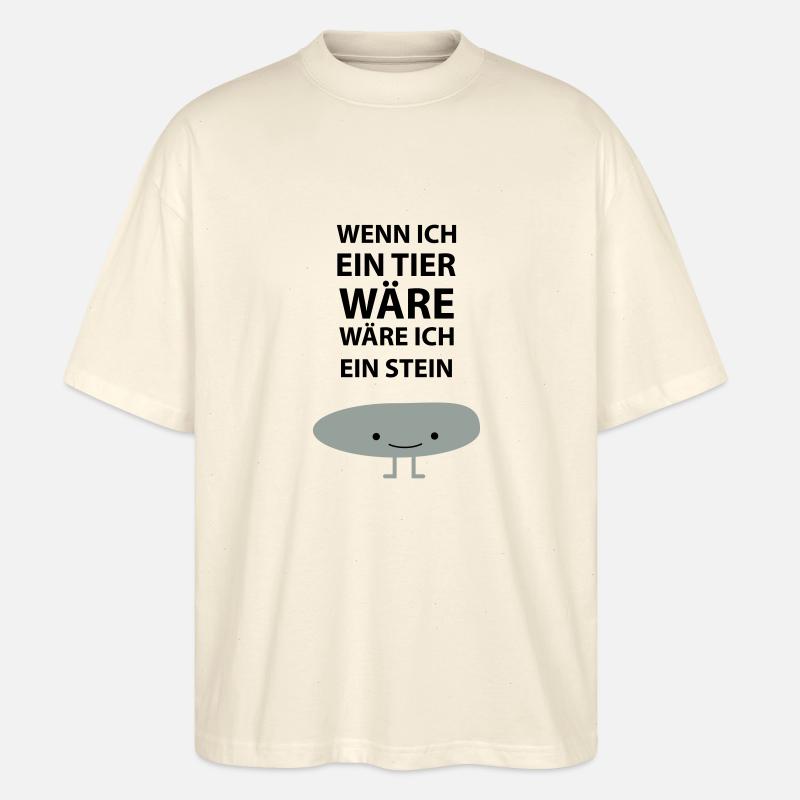 Sei ein Stein! - Stanley/Stella Oversized Unisex Bio T-Shirt Blaster 2.0 - Natur