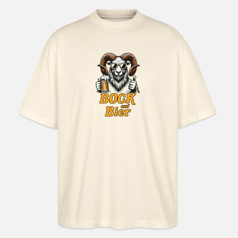 Bock auf Bier! - Stanley/Stella Oversized Unisex Bio T-Shirt Blaster 2.0 - Natur