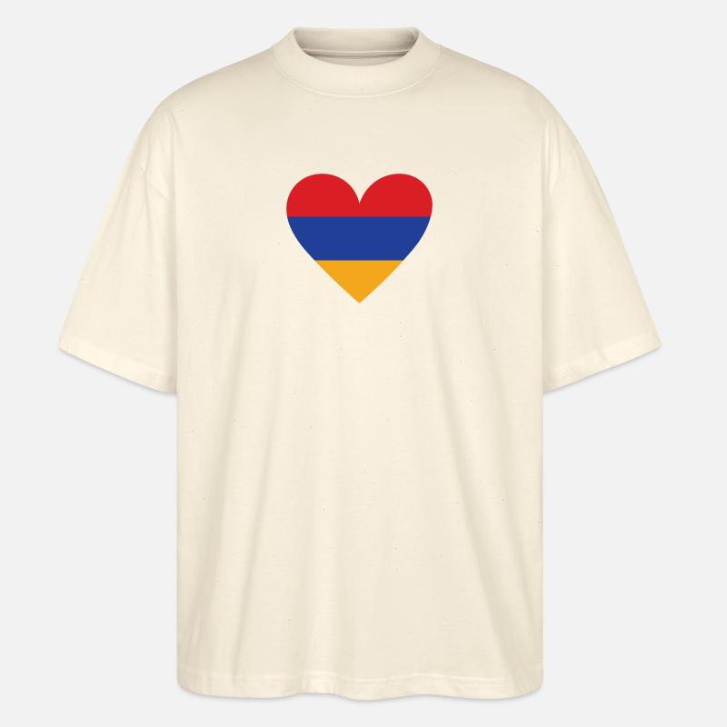Armenia Heart - Stanley/Stella Oversized Unisex Organic T-shirt Blaster 2.0 - soft Ecru
