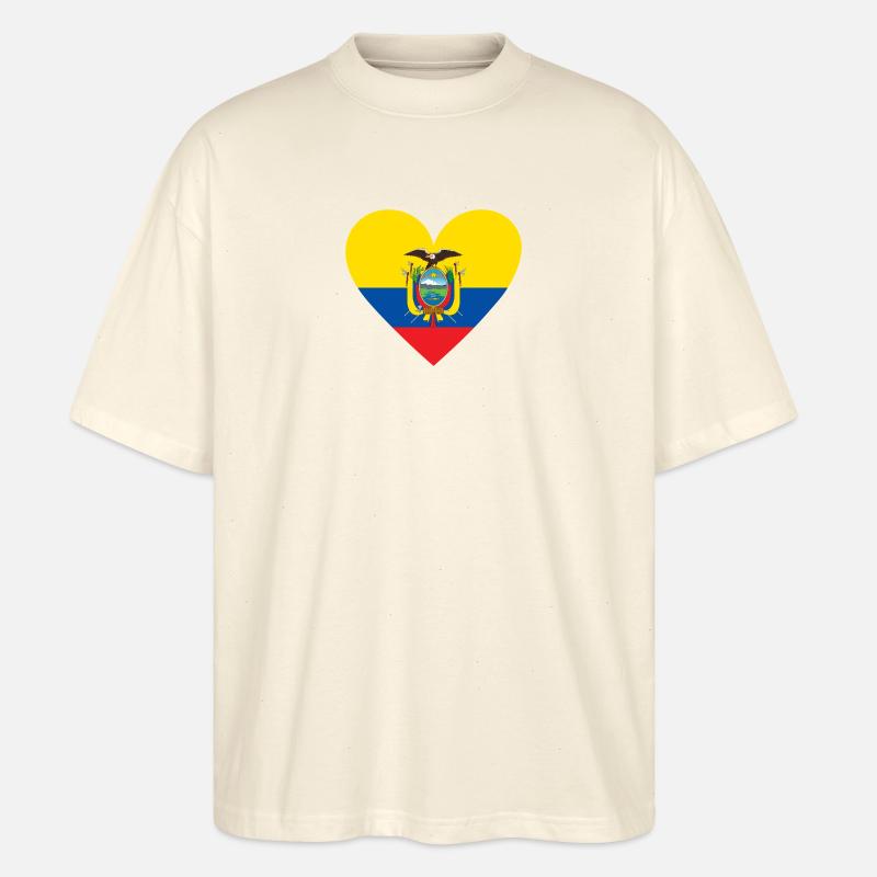 Ecuador Heart - Stanley/Stella Oversized Unisex Bio T-Shirt Blaster 2.0 - Natur