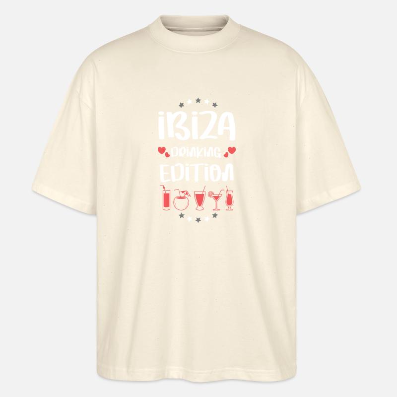 Équipe de boisson Ibiza - T-shirt bio Blaster 2.0 coupe oversize Stanley/Stella Unisexe - écru doux