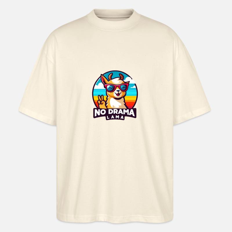 Pas de drame Lama - T-shirt bio Blaster 2.0 coupe oversize Stanley/Stella Unisexe - écru doux