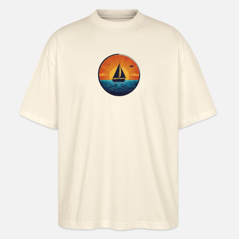 Sunset Ship - Stanley/Stella Oversized Unisex Bio T-Shirt Blaster 2.0 - Natur