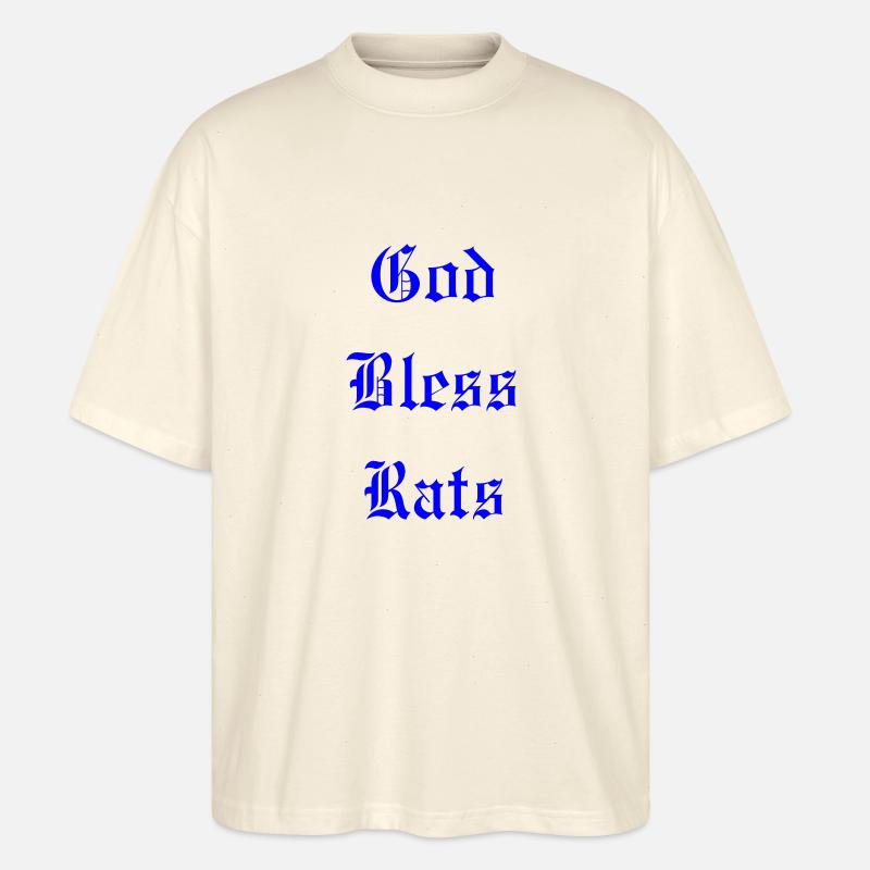 GodBlessRats - Stanley/Stella Oversized Unisex Bio T-Shirt Blaster 2.0 - Natur