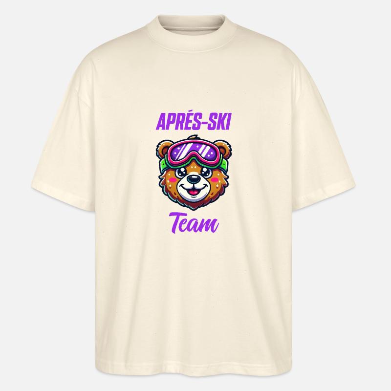bär comic skibrille - Stanley/Stella Oversized Unisex Bio T-Shirt Blaster 2.0 - Natur