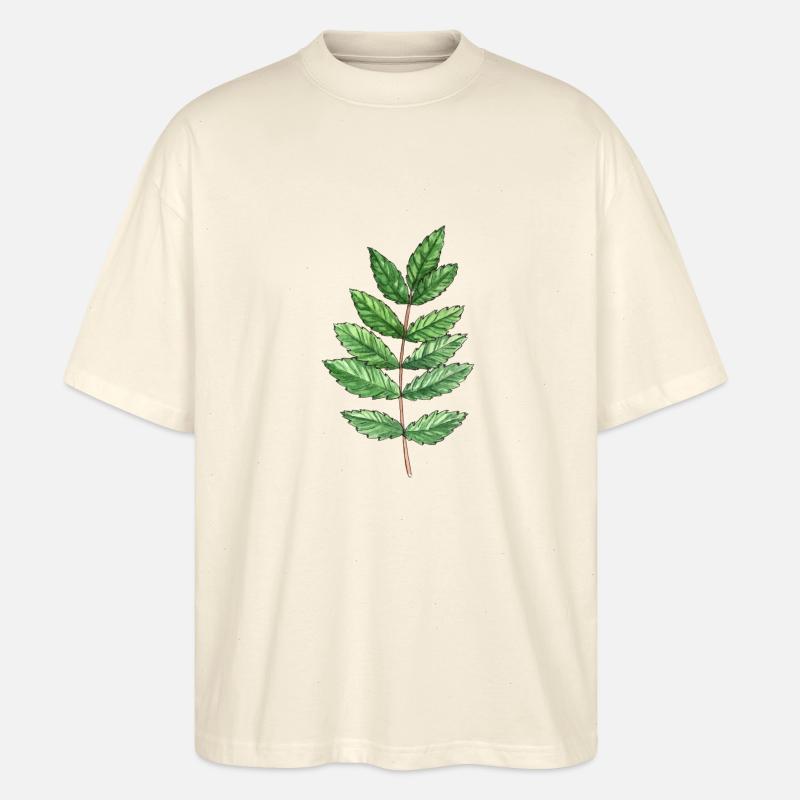 Blatt einer Esche - Stanley/Stella Oversized Unisex Bio T-Shirt Blaster 2.0 - Natur