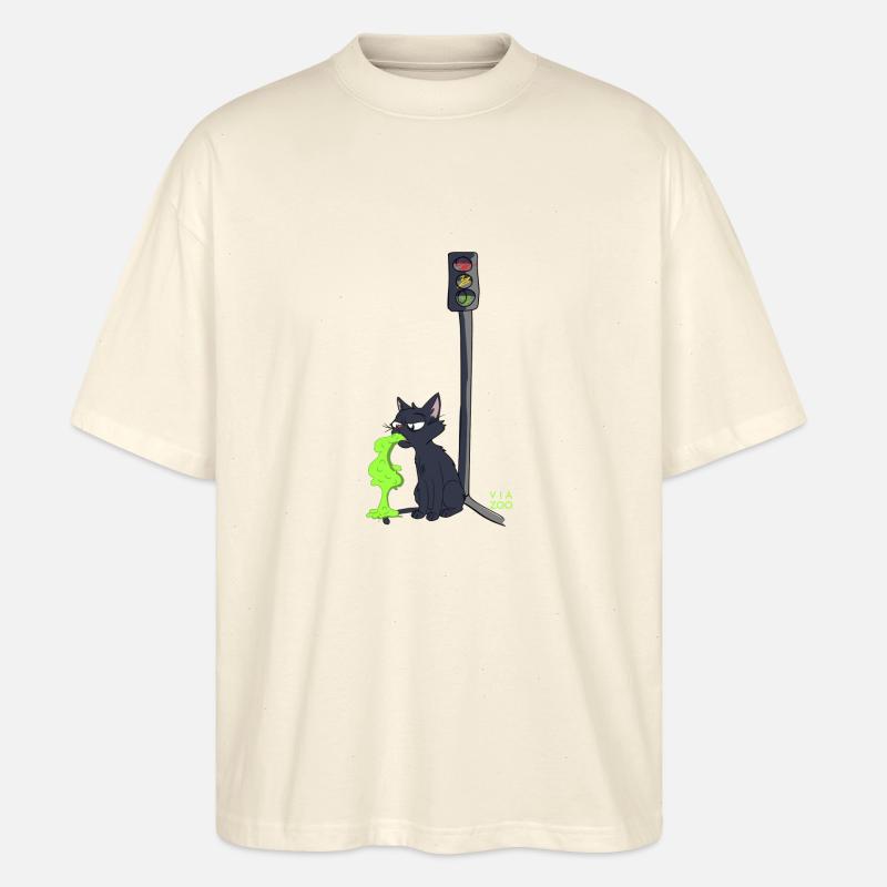 Sick Cat Viazoo - Stanley/Stella Oversized Unisex Bio T-Shirt Blaster 2.0 - Natur