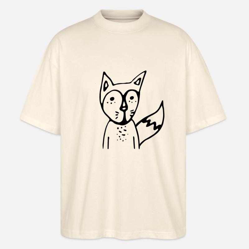 FUCHS black - Stanley/Stella Oversized Unisex Bio T-Shirt Blaster 2.0 - Natur