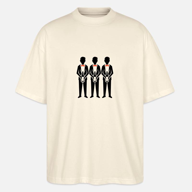 Bräutigam Team Junggesellenabschied - Stanley/Stella Oversized Unisex Bio T-Shirt Blaster 2.0 - Natur