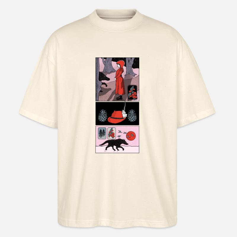 Rotkäppchen Comic - Stanley/Stella Oversized Unisex Bio T-Shirt Blaster 2.0 - Natur