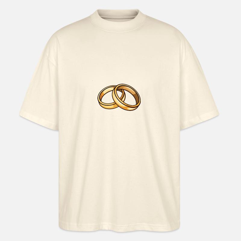 Eheringe Hochzeit - Stanley/Stella Oversized Unisex Bio T-Shirt Blaster 2.0 - Natur