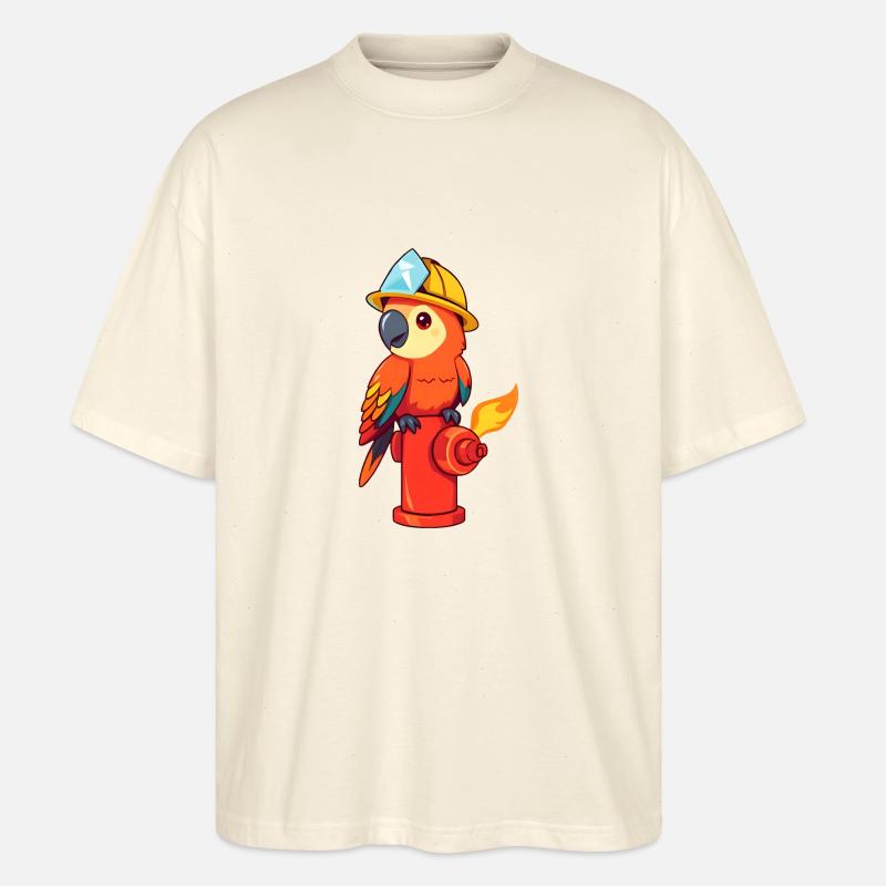 Fröhlicher Bauheld mit Edelsteinschatz - Stanley/Stella Oversized Unisex Bio T-Shirt Blaster 2.0 - Natur