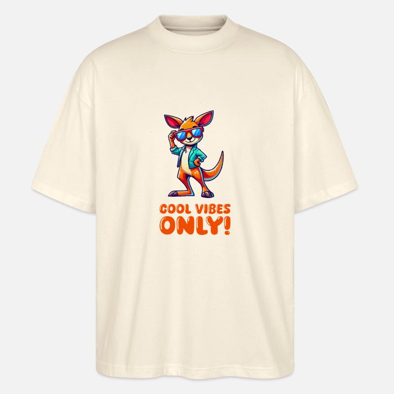 Kangaroo Comic Sonnenbrille - Stanley/Stella Oversized Unisex Bio T-Shirt Blaster 2.0 - Natur