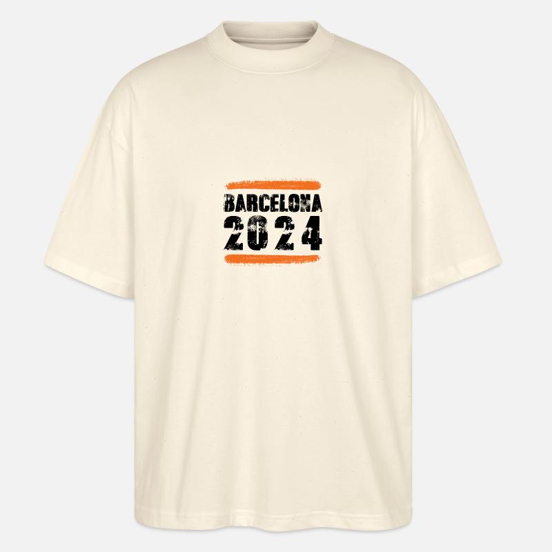 L’équipe de Barcelone 2024 - T-shirt bio Blaster 2.0 coupe oversize Stanley/Stella Unisexe - écru doux