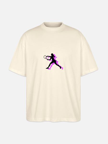 Tennis Spielerin Symbol - Stanley/Stella Oversized Unisex Bio T-Shirt Blaster 2.0 - Natur