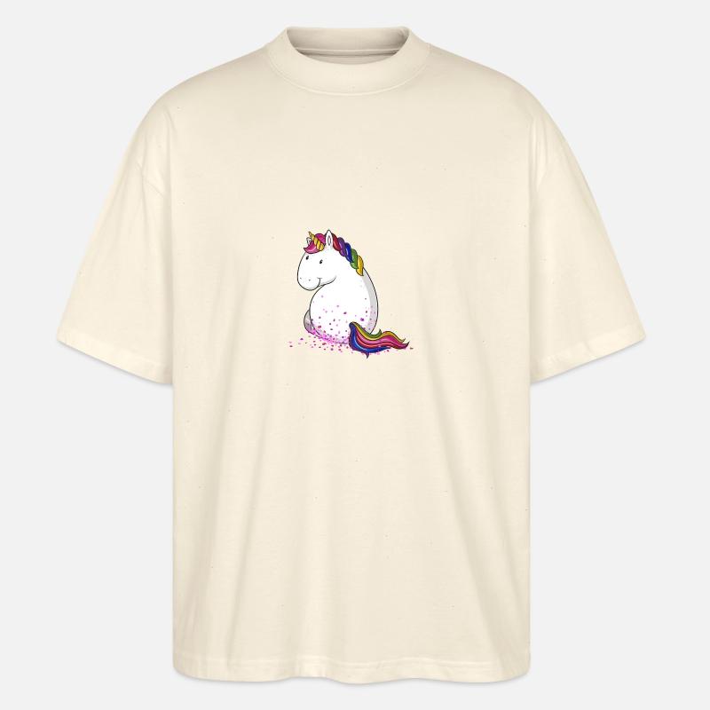 Konfetti Einhorn Comic - Stanley/Stella Oversized Unisex Bio T-Shirt Blaster 2.0 - Natur