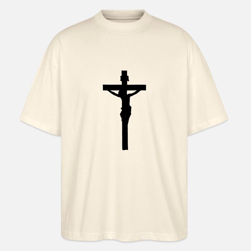cross jesus - Stanley/Stella Oversized Unisex Bio T-Shirt Blaster 2.0 - Natur