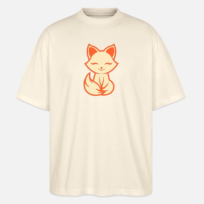 Fuchs Logo, einfaches Fuchs Design - Stanley/Stella Oversized Unisex Bio T-Shirt Blaster 2.0 - Natur