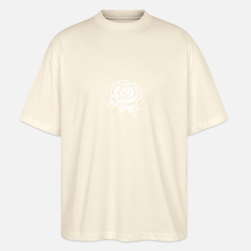 Amour de fleur de rose - T-shirt bio Blaster 2.0 coupe oversize Stanley/Stella Unisexe - écru doux