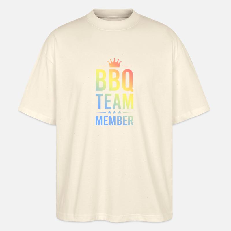Bbq Team Bunt - Stanley/Stella Oversized Unisex Bio T-Shirt Blaster 2.0 - Natur