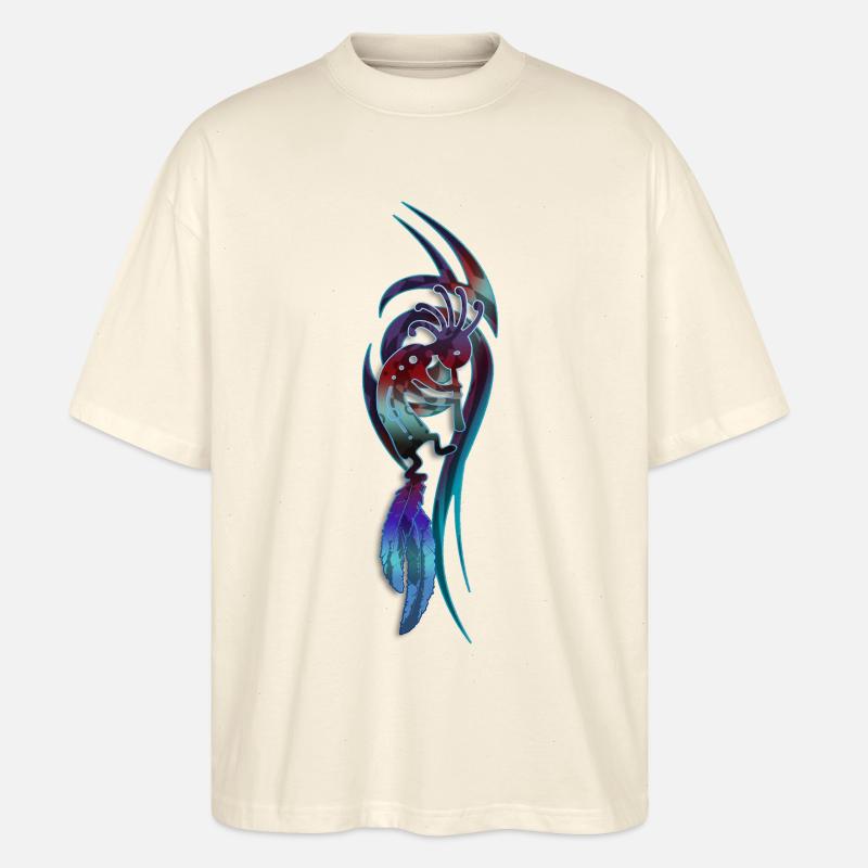 Fertilité Danse de Kokopelli - T-shirt bio Blaster 2.0 coupe oversize Stanley/Stella Unisexe - écru doux