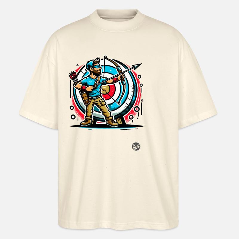 Super Bogenschütze – Pfeil und Bogen - Stanley/Stella Oversized Unisex Bio T-Shirt Blaster 2.0 - Natur
