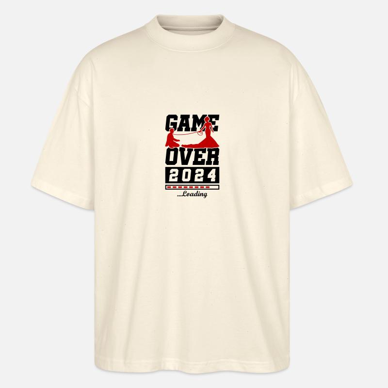 Hochzeit Loading 2024 Game Over - Stanley/Stella Oversized Unisex Bio T-Shirt Blaster 2.0 - Natur