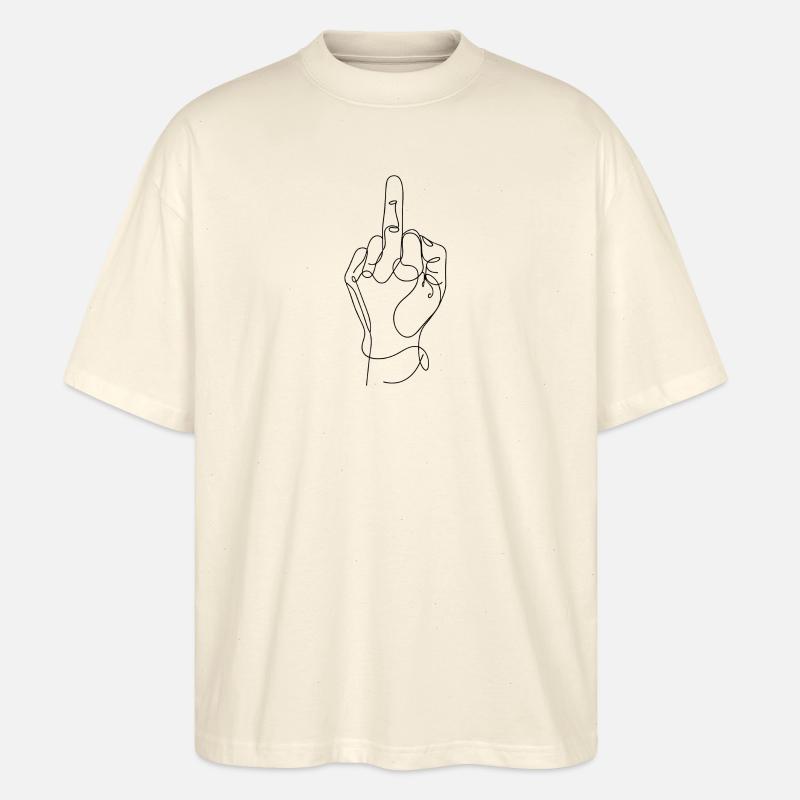 Middlfinger - Stanley/Stella Oversized Unisex Bio T-Shirt Blaster 2.0 - Natur