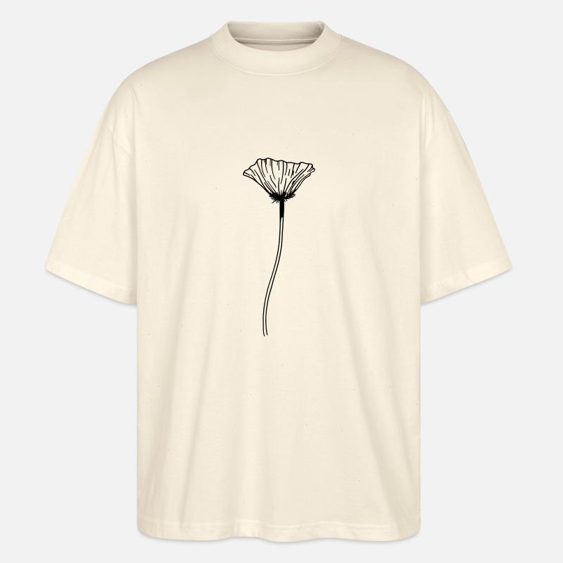 Mohn Blume - Stanley/Stella Oversized Unisex Bio T-Shirt Blaster 2.0 - Natur
