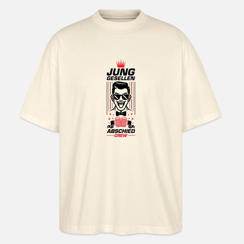 Junggesellen Abschied Crew - Stanley/Stella Oversized Unisex Bio T-Shirt Blaster 2.0 - Natur