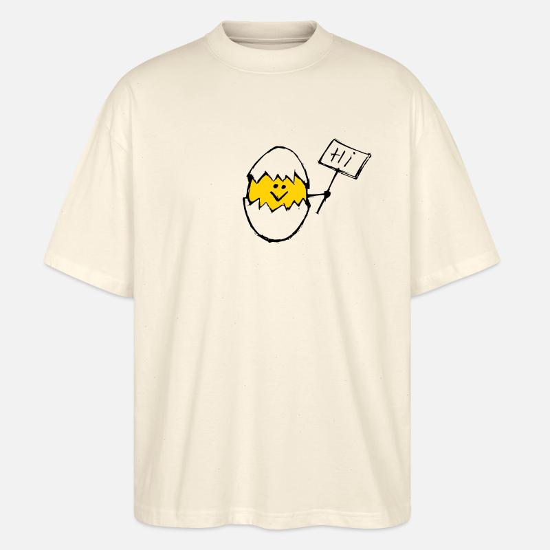 Hi Egg Design Klare Schale - Stanley/Stella Oversized Unisex Bio T-Shirt Blaster 2.0 - Natur