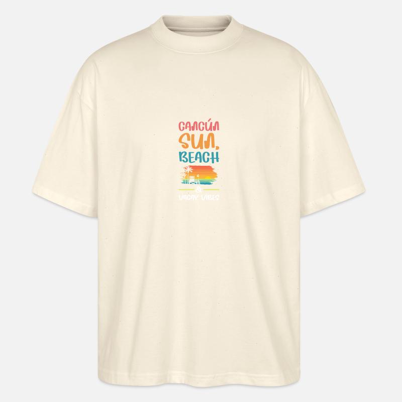 Ambiance de vacances à Cancún - T-shirt bio Blaster 2.0 coupe oversize Stanley/Stella Unisexe - écru doux
