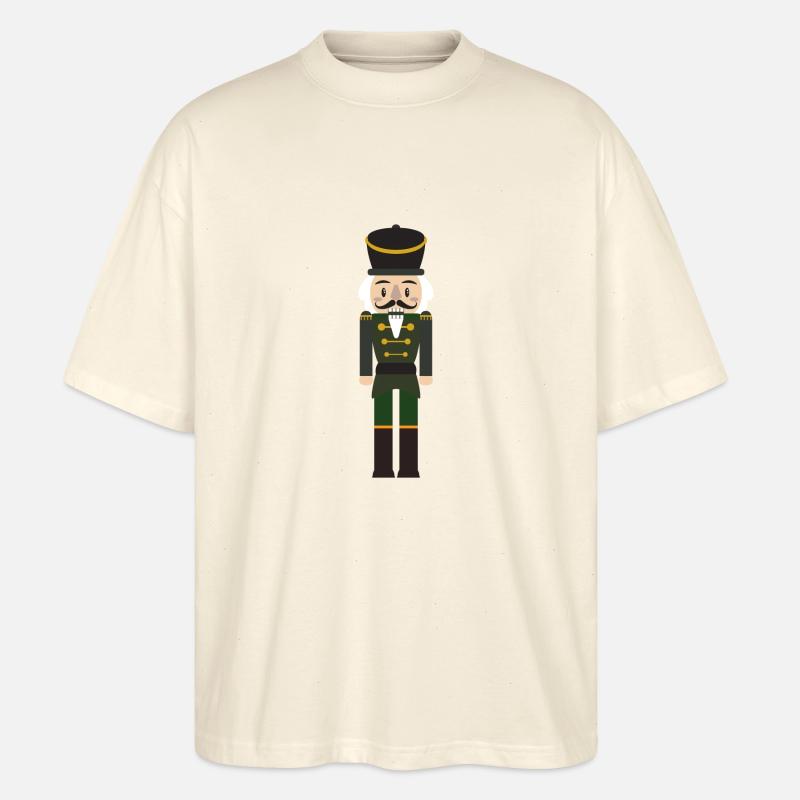 Weihnachtspullover Nussknacker - Stanley/Stella Oversized Unisex Bio T-Shirt Blaster 2.0 - Natur