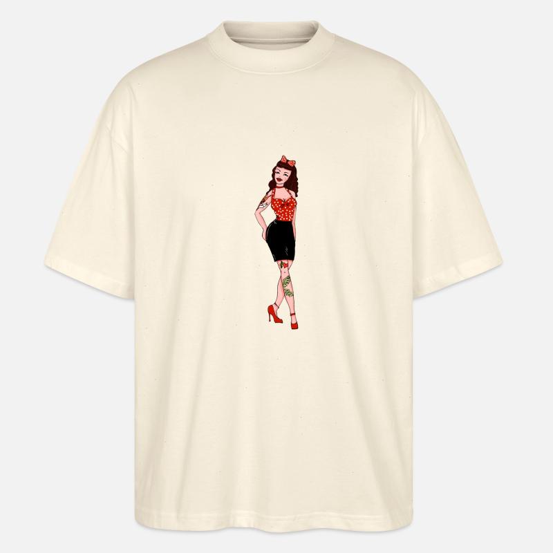 Pinup Rockabilly - Stanley/Stella Oversized Unisex Bio T-Shirt Blaster 2.0 - Natur
