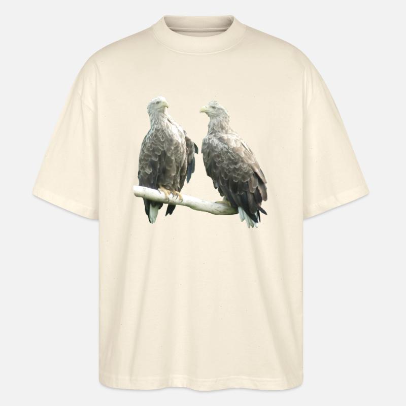 Pygargue à queue blanche - T-shirt bio Blaster 2.0 coupe oversize Stanley/Stella Unisexe - écru doux
