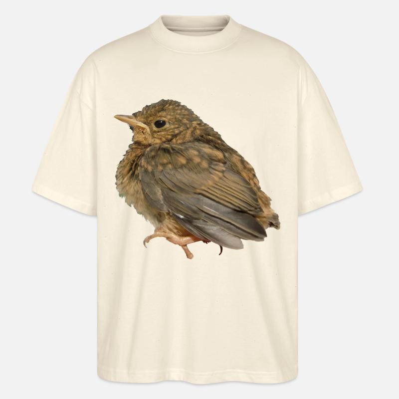 Rotkehlchen Ästling - Stanley/Stella Oversized Unisex Bio T-Shirt Blaster 2.0 - Natur