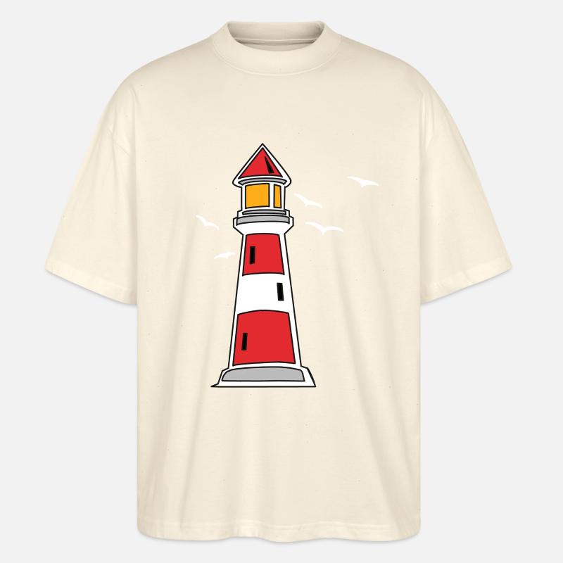 Leuchtturm See Küste maritim - Stanley/Stella Oversized Unisex Bio T-Shirt Blaster 2.0 - Natur